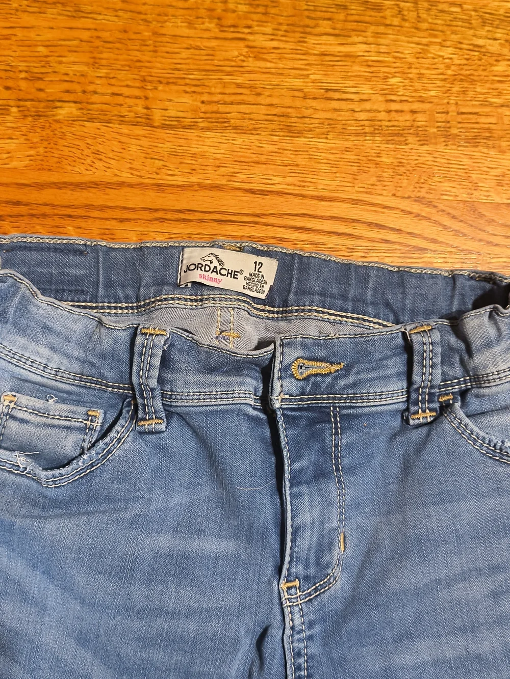 Girls Jordache Blue Skinny Jeans size 12 inseam 24.5